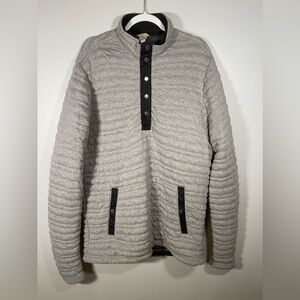 Duluth Trading Company Flintlock Pullover Coat Gray 1/4 Snap Puffer Size M Men’s